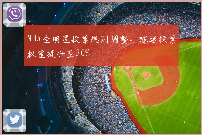 NBA全明星投票规则调整，球迷投票权重提升至50%